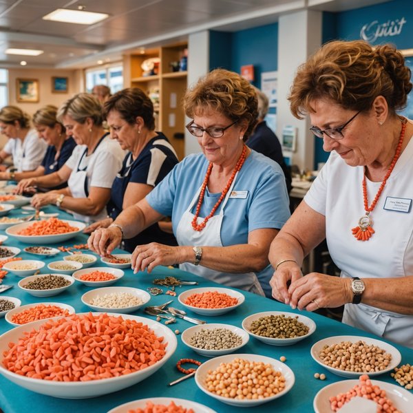 Quelle croisière offre des ateliers de fabrication de bijoux en corail en Méditerranée?
